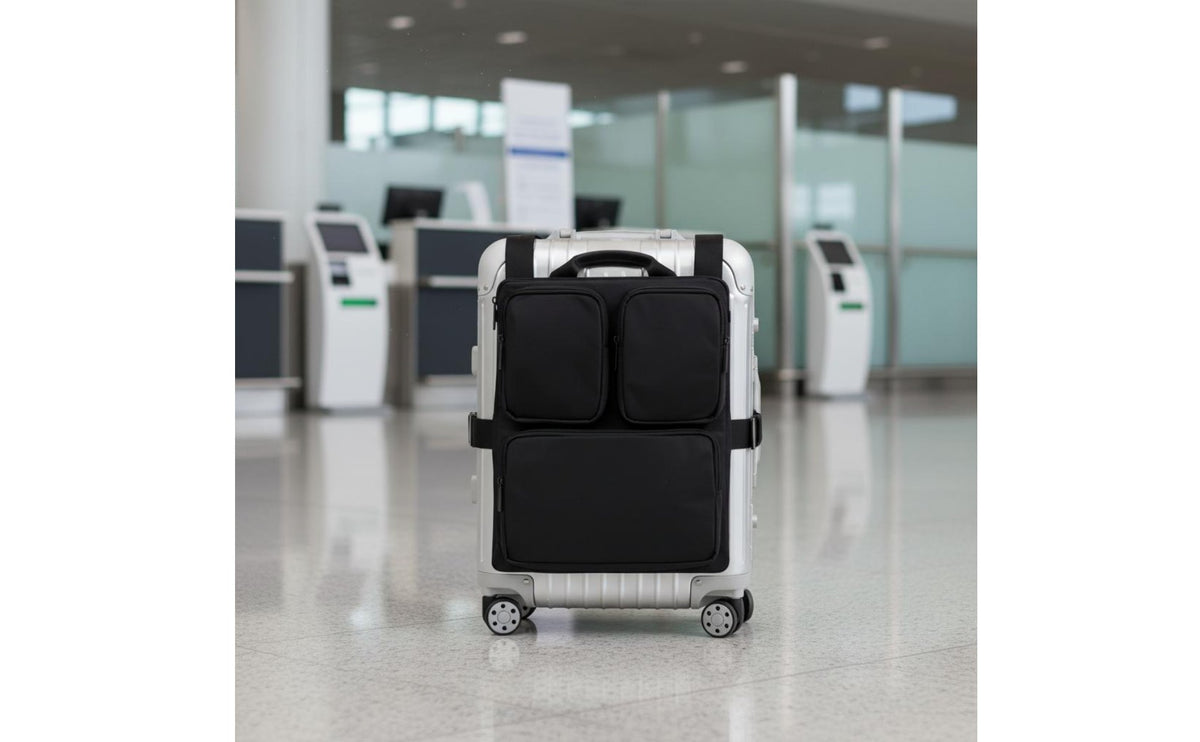 Suitcase Trolley Sleeve Organizer Large Capacity Luggage Handle Attachment Bag Portable Multi-Compartment Organizer Pouch for Jet-Setters, Outdoor