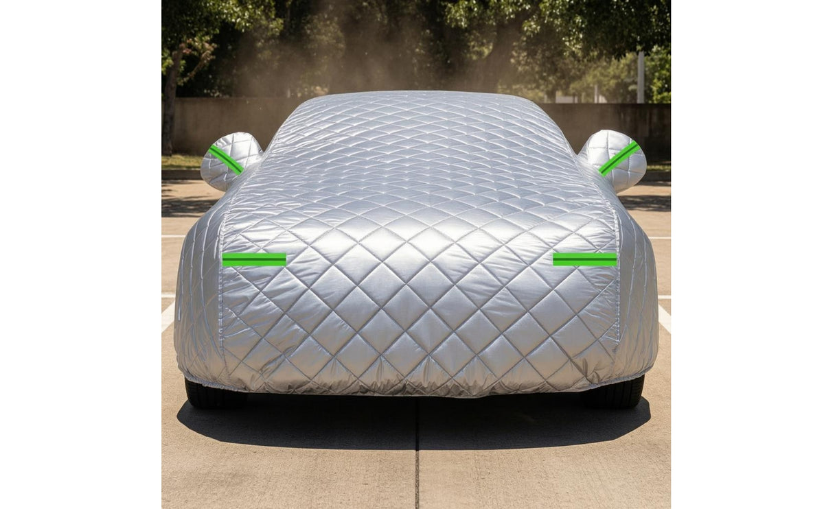 Thickened Quilted Car Cover Padded Full Car Cover Mirror Pockets Vehicle Accessory Enveloping