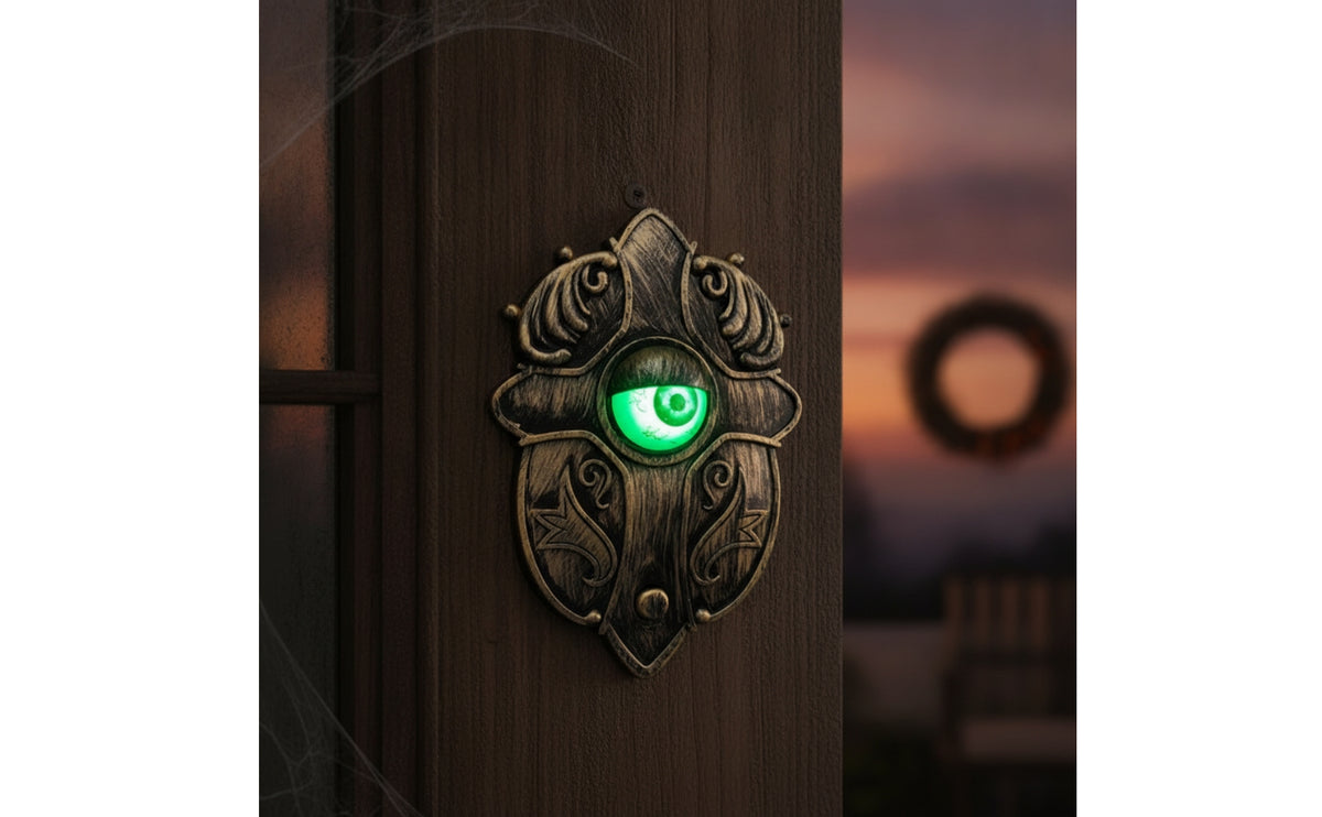 Halloween Door Chime Spooky Door Chime with Glowing Eye Spooky Novelty Prop for Decorators, Pranksters, Theme Room Rooms