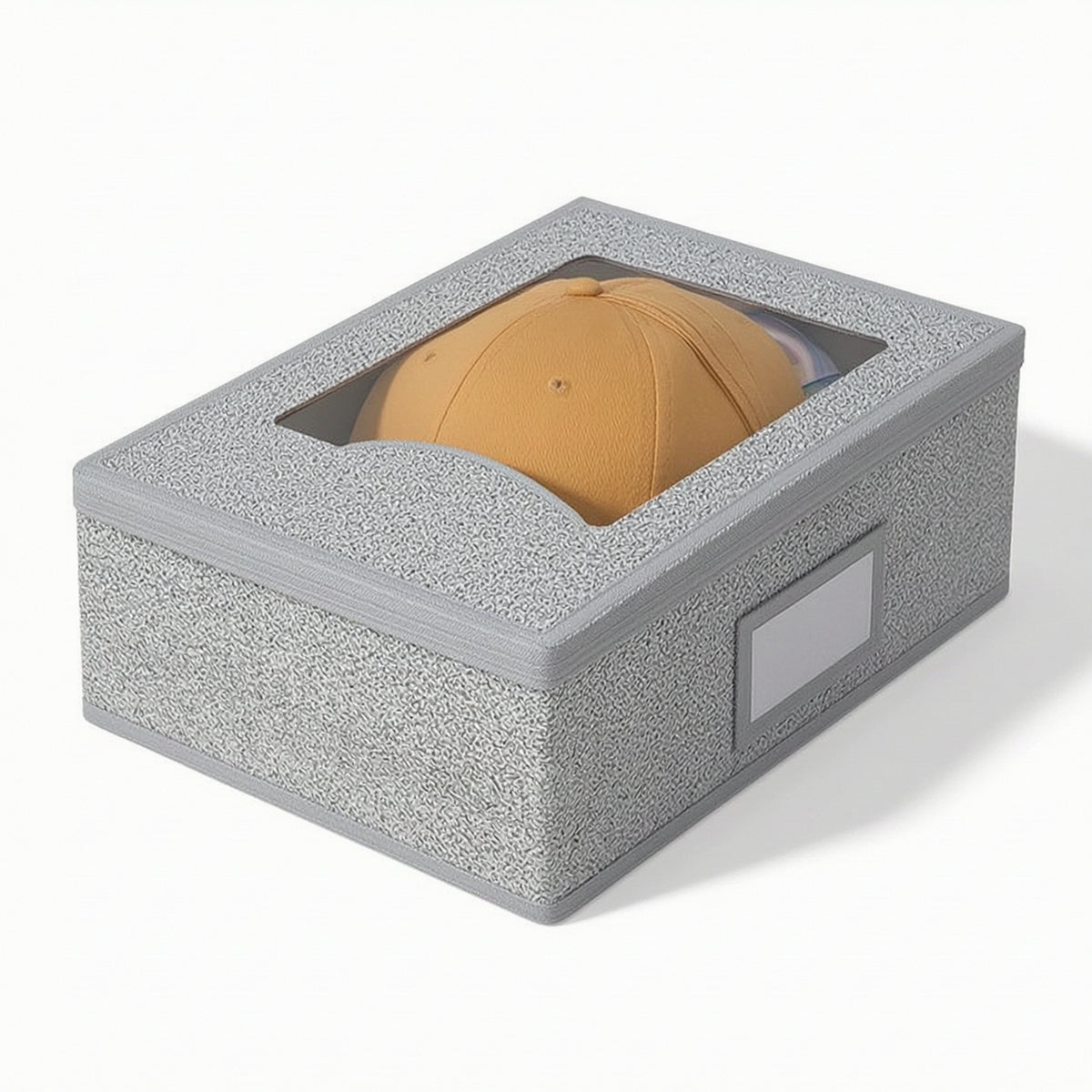 Dustproof Hat Storage Box with Clear Window Portable Hat Organizer with Clear Window Foldable Baseball Cap Storage Box Safeguarding for Shelf