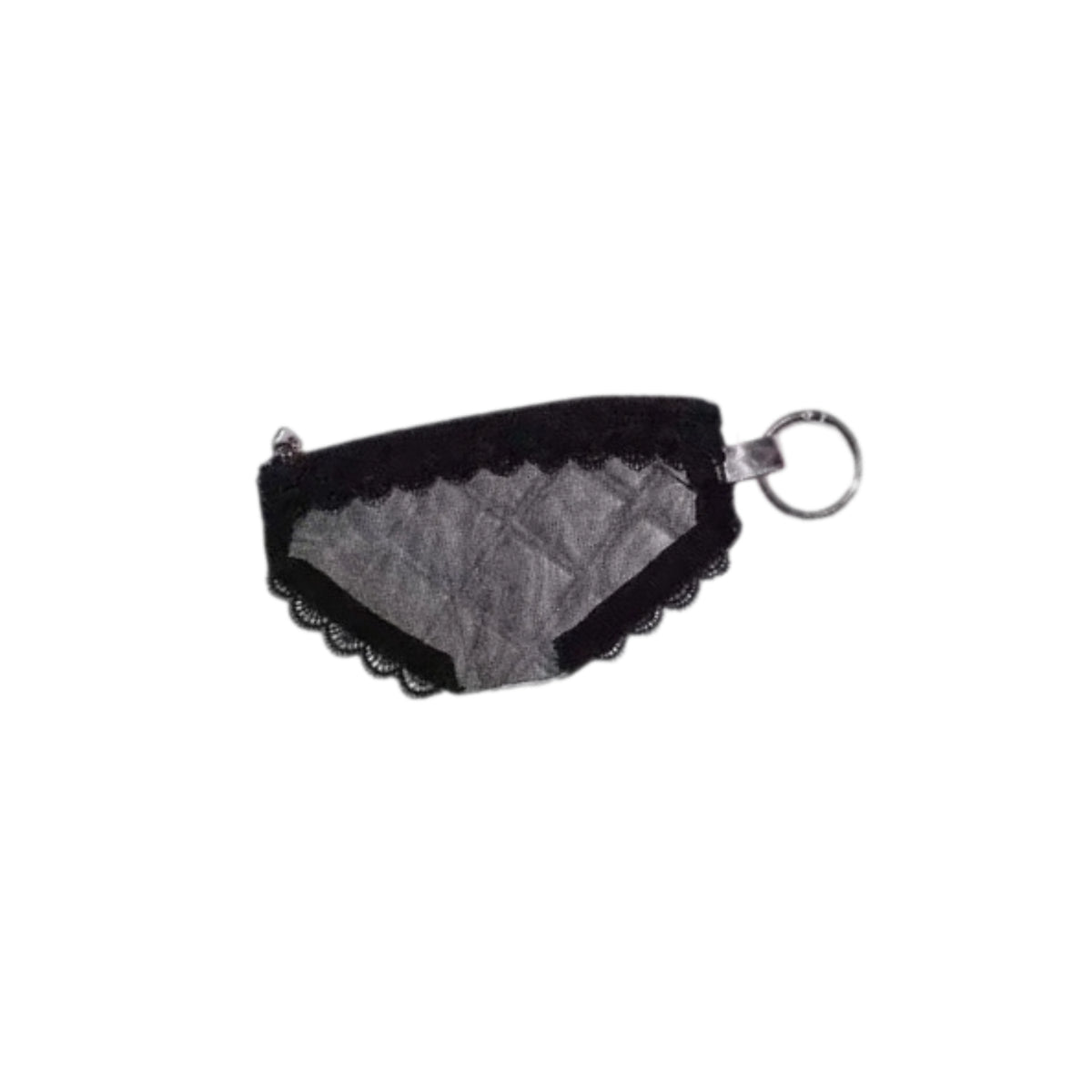Zippered Pouch with Metal Loop Transparent Mesh Storage Pouch Transparent