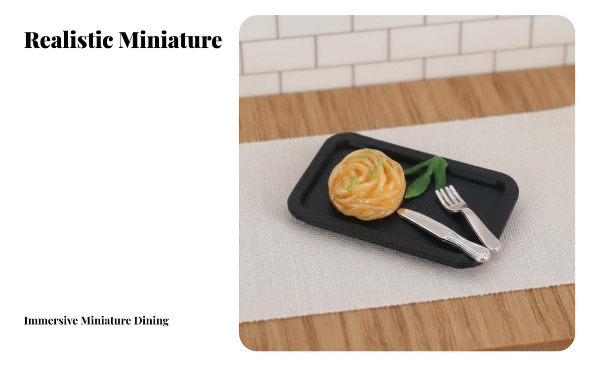 Mini Size OB11 Food Model Realistic Intricate Miniature Steak Dinner Vivid Colors for Crafters, Photography Prop, Pretend Play