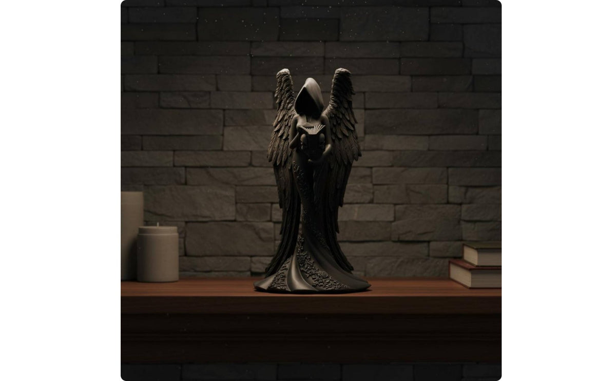 Handmade Dark Lady Figurine Detailed Design Dark Fantasy Sculpture Unique Gift Home Decor Handmade Details for Collectors