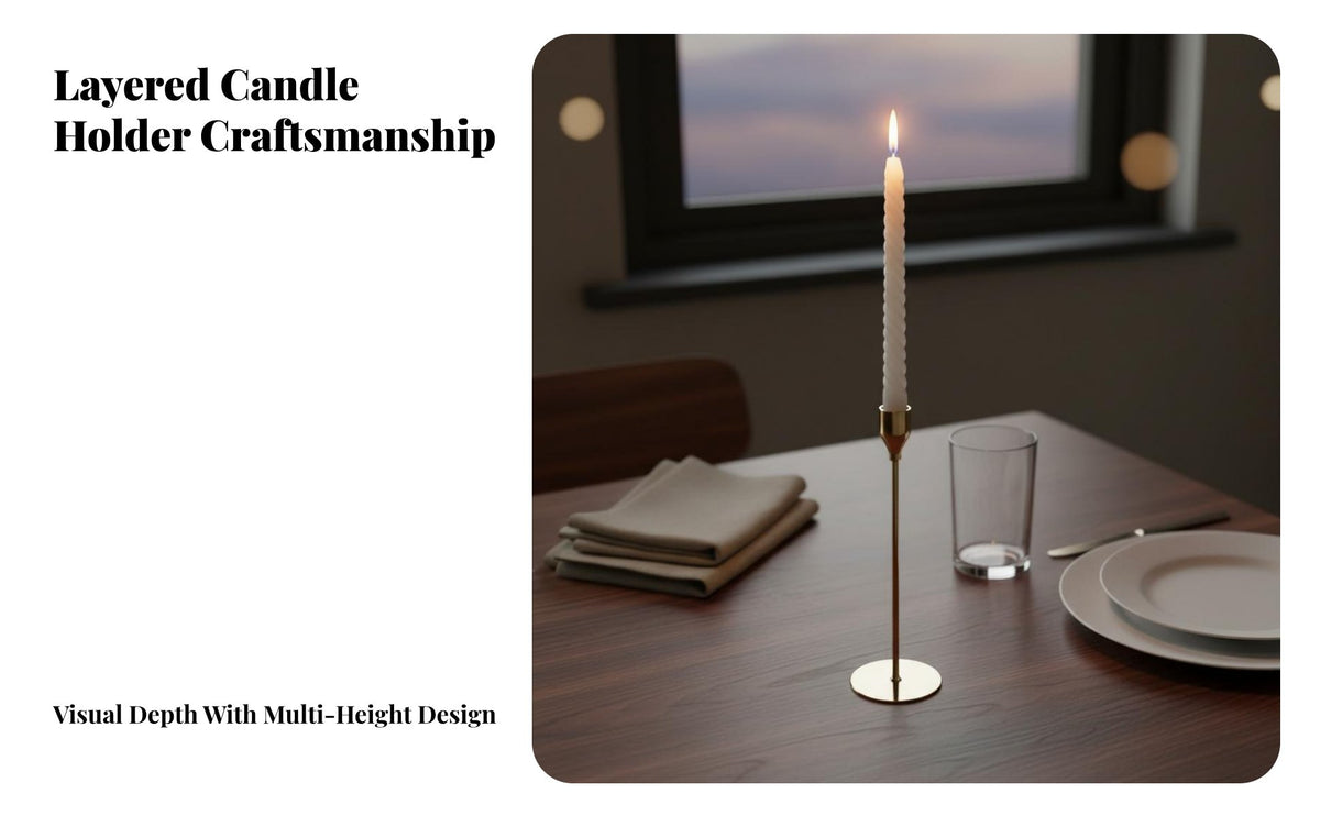 Metal Candlestick European Candlestick Holder Elegant Crafted Metal Candle Stand Candlelight Dinner, Restaurant Decor