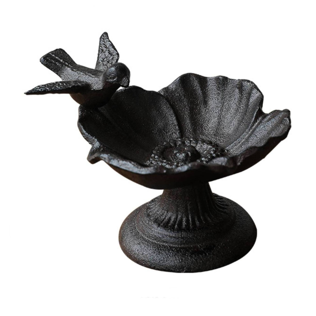 Cast Avian Feeder Garden Pedestal Bird Feeder Compact for Courtyard