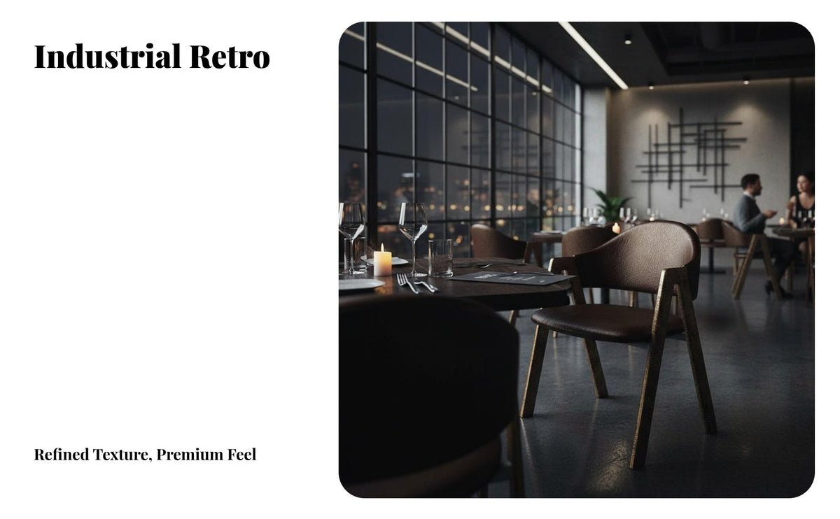 Cafe Table and Sofa Combination Retro Design Restaurant Booth Set Comfortable Seating Industrial Dining Set for Bar Owners, Dessert Shop, Tea House
