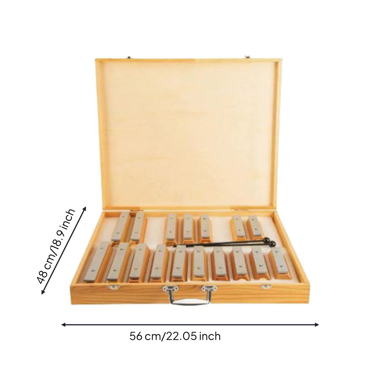 17 Note Xylophone Glockenspiel Easy to Play Wooden Resounding Bell Set Simple Elegant Design for Beginners, Home Learning