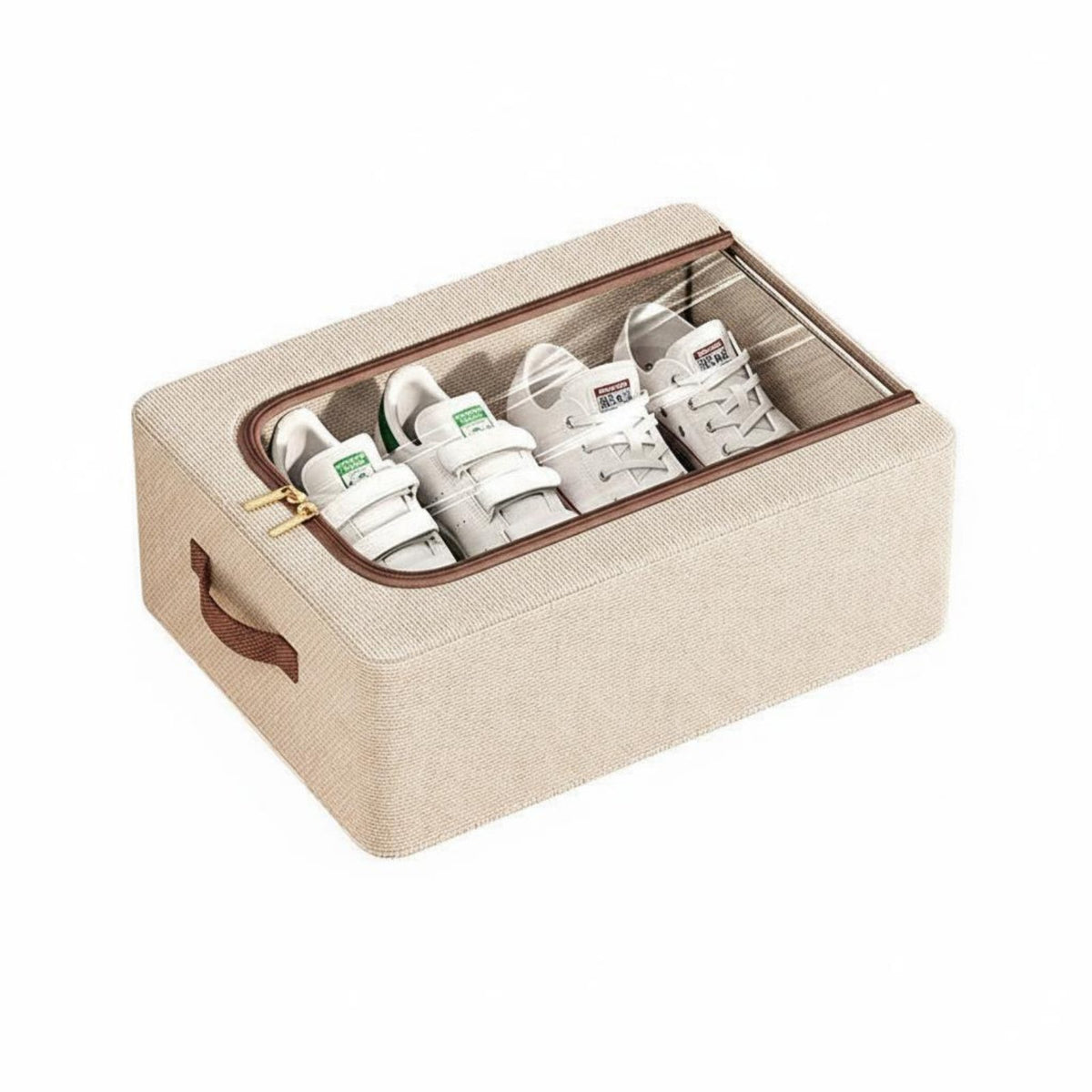 Transparent Shoe Container Space-Saving Organizer Box Stackable for Under Bed