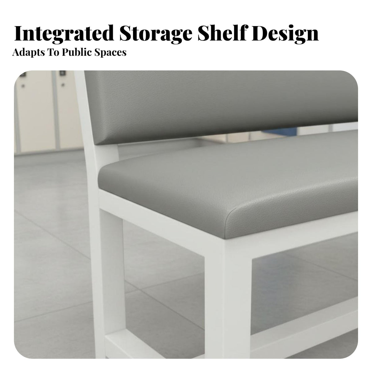 With supportrest Lowspine Upholstered Bench Soft Padding Waiting Area Seat Multi-Purpose Seating Furniture long-lasting Construction for Business Owners, Office Managers, Lobby, Salon, Entryway, Bedroom