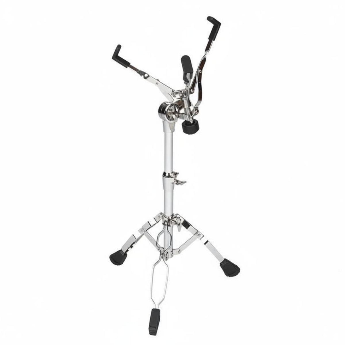 Foldable Snare Drum Stand Chrome Plated Practice Pad Stand Non-Slip Feet for Percussionists, Beginners, Studio, Stage Performance