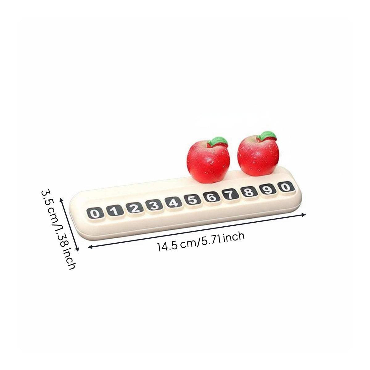 Dashboard Fruit Ornament Good Luck Charm Temporary Parking Card Compact Design Car Phone Number Plate