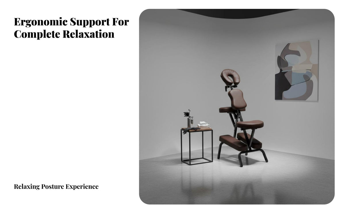 Lightweight Foldable Chair Oil and Waterproof Portable Massage Chair Ergonomic Design Adjustable Kneeling Stool Padded Cushion for Beauticians, Physical Therapists, Clients, Beauty Salon, Mobile Treatment, Home, Office