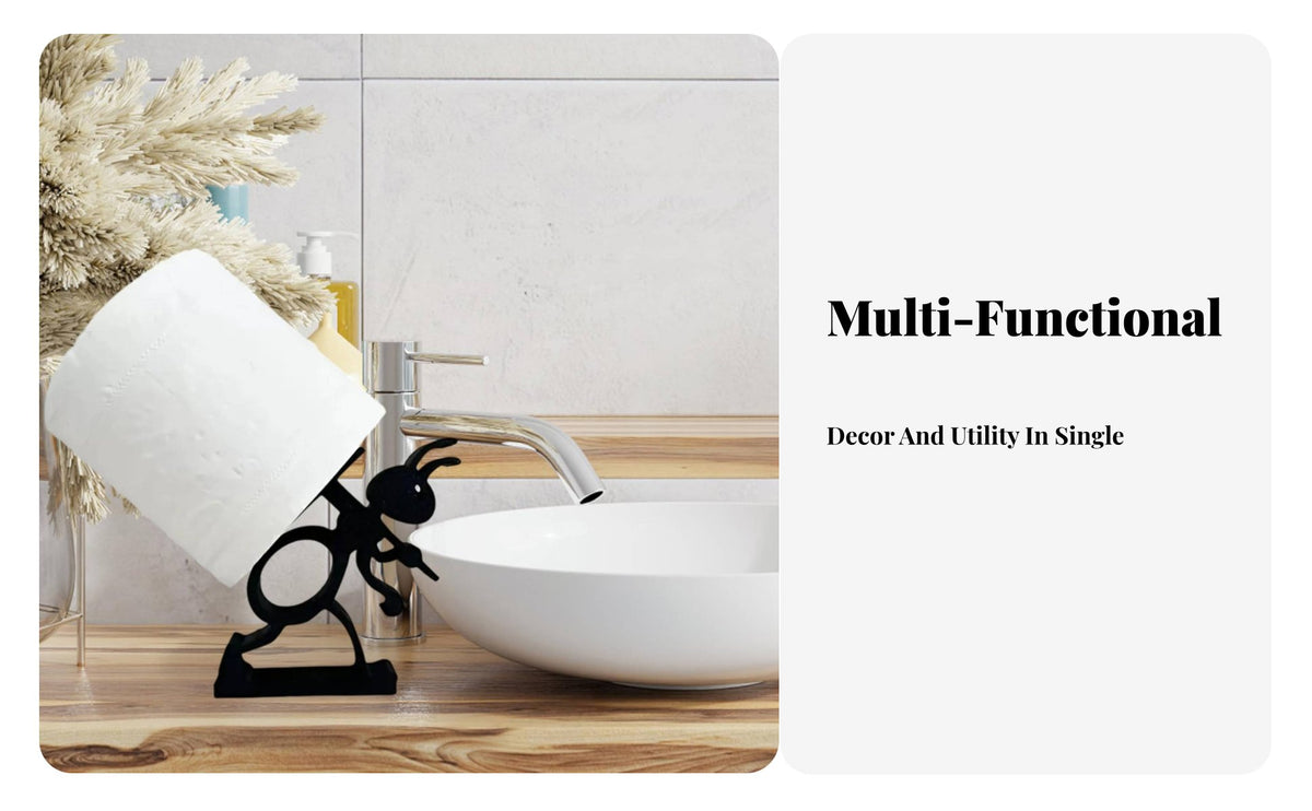 Toilet Paper Holder 3D Printed Freestanding Paper Holder No Installation Required Funny Toilet Roll Stand for Countertop
