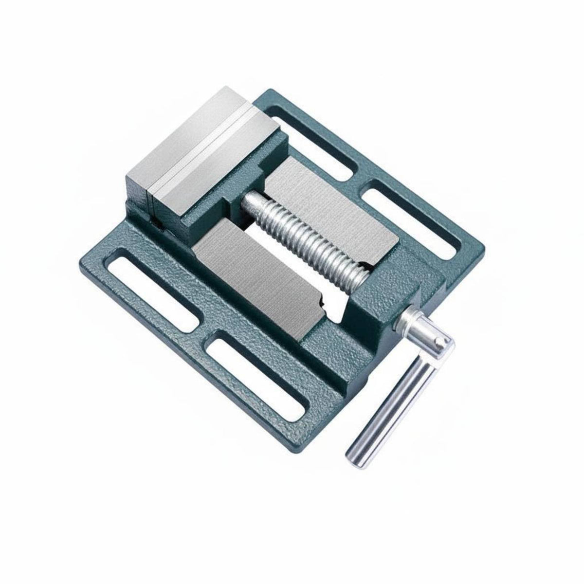 Straight-Jaw Bench Vise Strong Bench Vise with Rotatable Handle Manual Clamp for Milling Machines