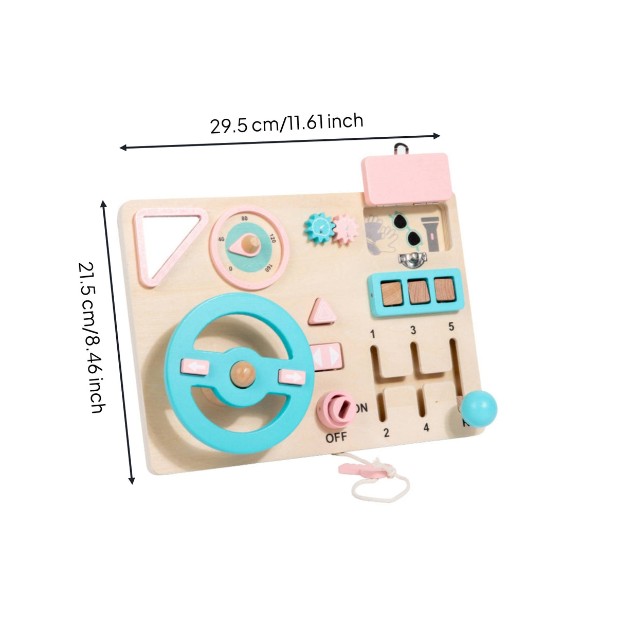 Car Driving Busy Board Screen Play Educational Busy Board Materials Fine Motor Skill Toy for Young Children