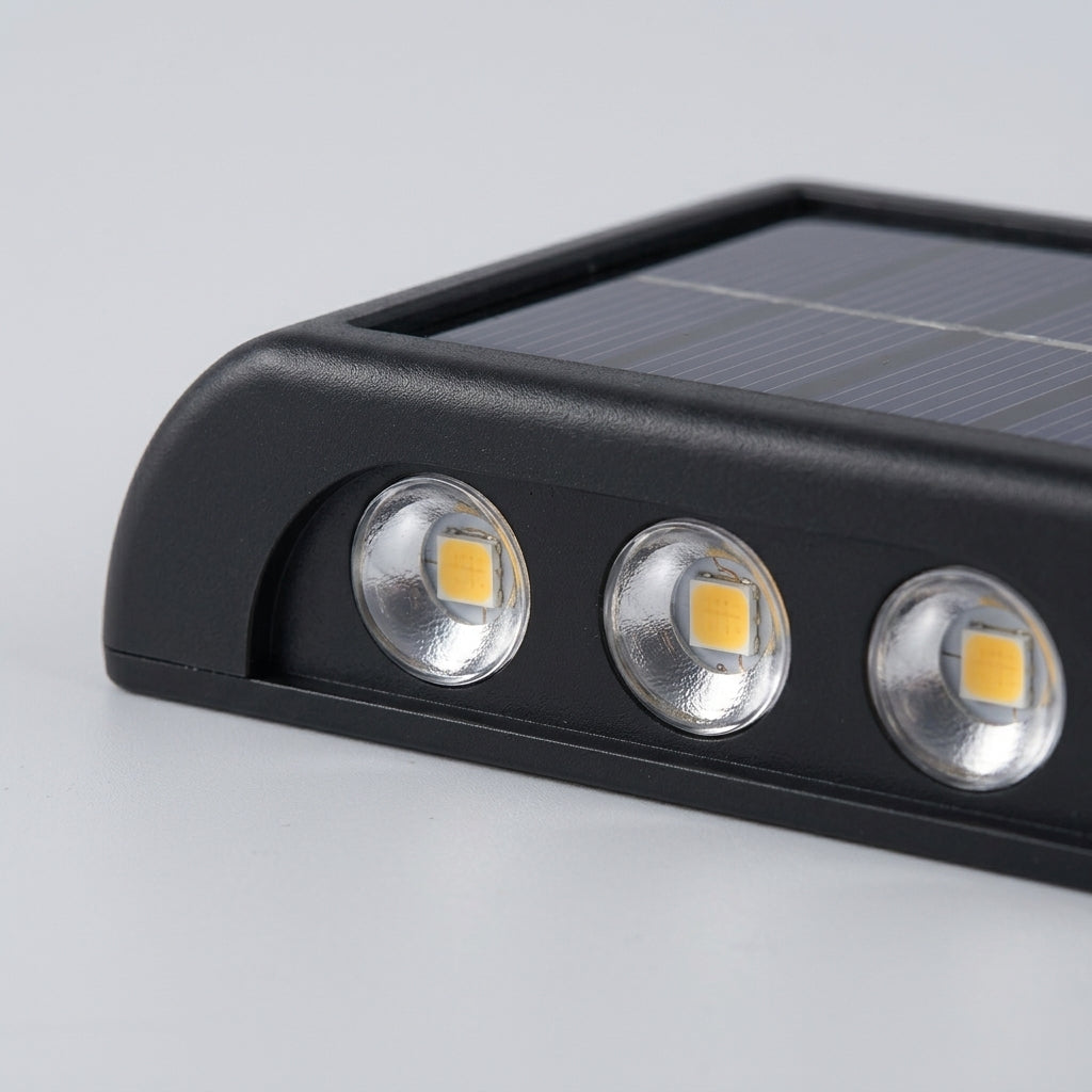 Solar Lights for Garden Decor and Fence Lighting, Wall Lights with Induction Switch, IP65 Waterproof Porch Light, 1.5W Garden Light
