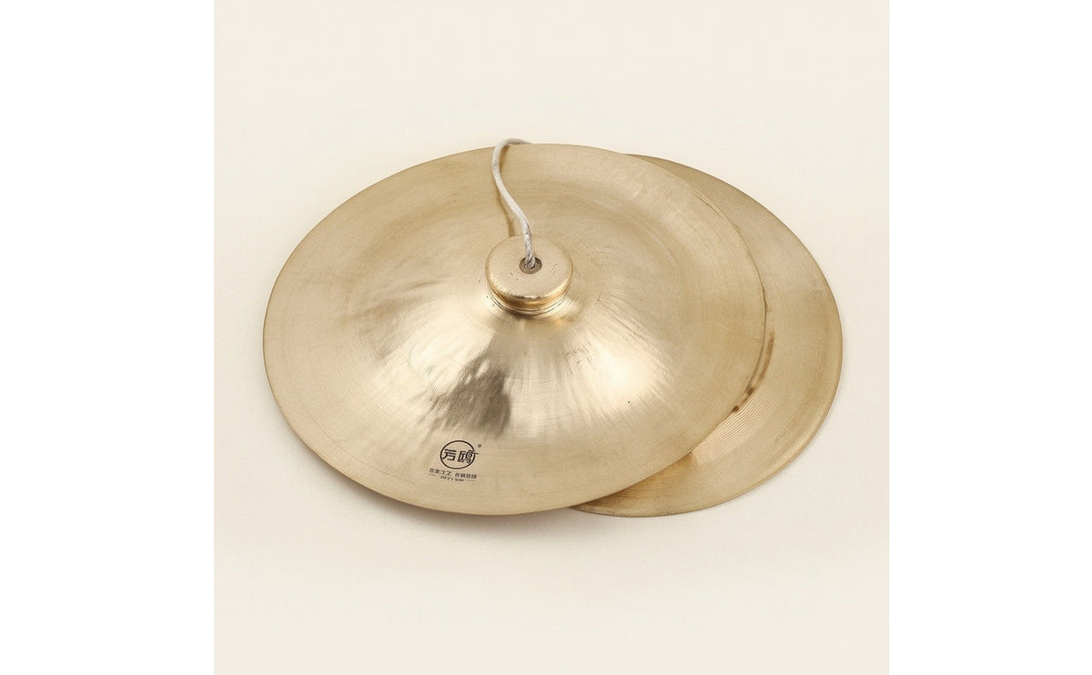 Cymbals with Rope Loops Hammered Cymbals with Finger Rope Hand Percussion Instrument Brass Matched for Performers