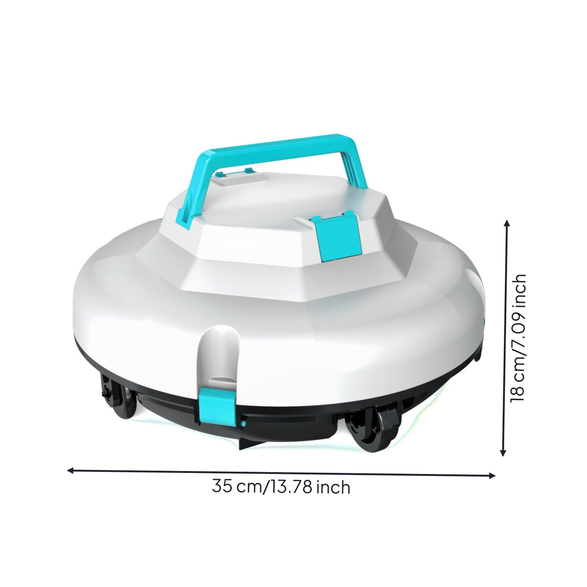 Robotic Pool Cleaner Automatic Pool Robot Waterproof Cordless for Homeowners