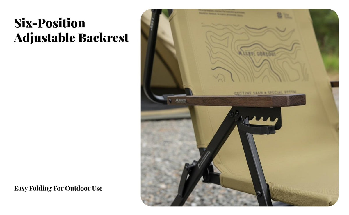 Foldable Design Adjustable Camping Recliner Detachable Pillow Aluminum Frame Camping Chair Wide Seat Reclining Camp Chair Long-Lasting Material for Campers, Anglers, Beachgoers, Fishing, Picnic, Backyard, Poolside