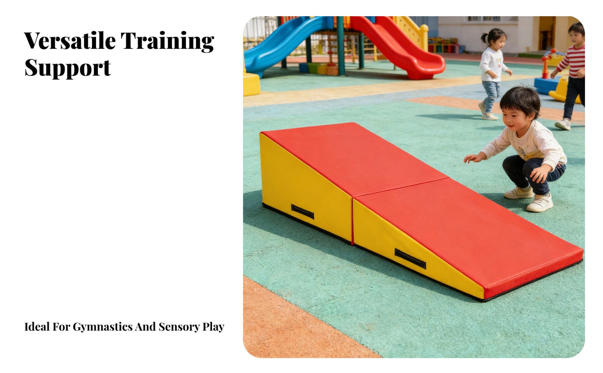 Triangular Slope Pad Firm-Density Foam Incline wedges Mat Child Tumbles wedges for Young Children, Beginners