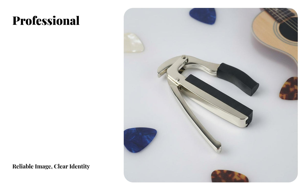 Guitar Capo Compact Design Quick Change Capo Metal Construction Fretboard Clamp for Beginners, Live Performance, Music Class