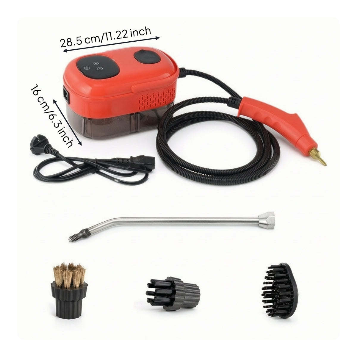 Portable Handheld Steam Cleaner Electric Steam Cleaner with Brush Heads Pressurized Fast Heating for Household