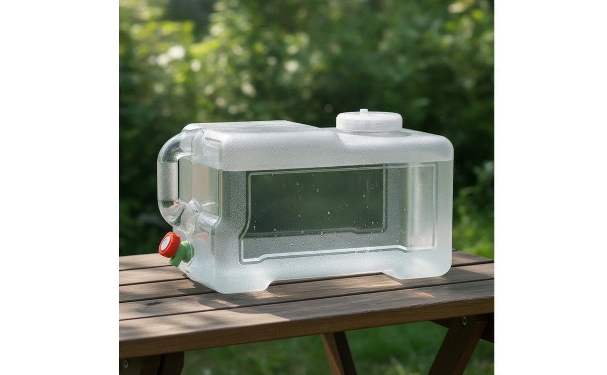 Water Bucket with Faucet Transparent Water Container with Faucet Portable for Road Trips