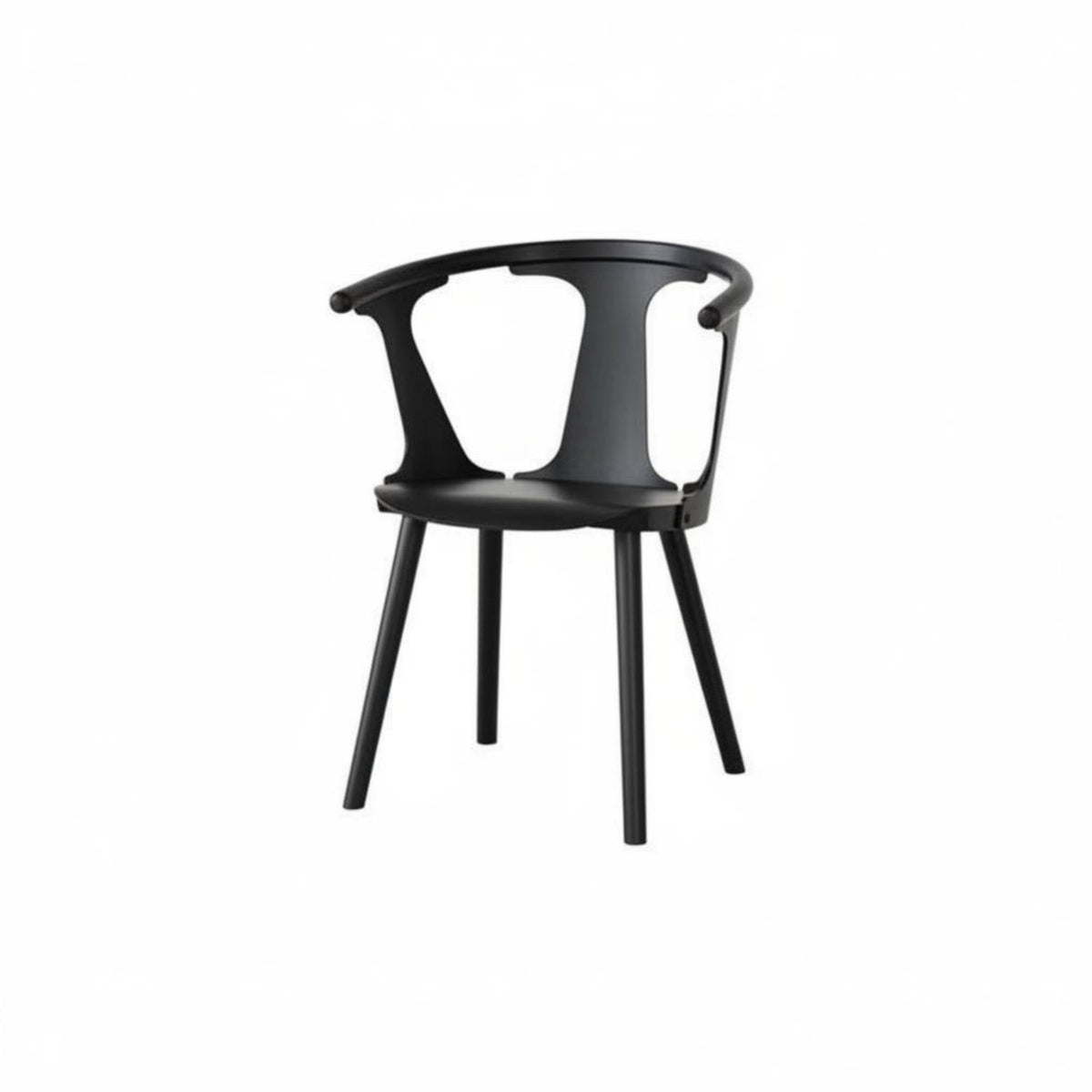 sturdy Wood Construction Curved Backrest Dining Chair Nordic Design Armchair Mortise and Tenon Joinery Wooden Seating Wabi-Sabi Aesthetic for Restaurant Owners, Interior Designers, Homeowners, Study Room, Cafe