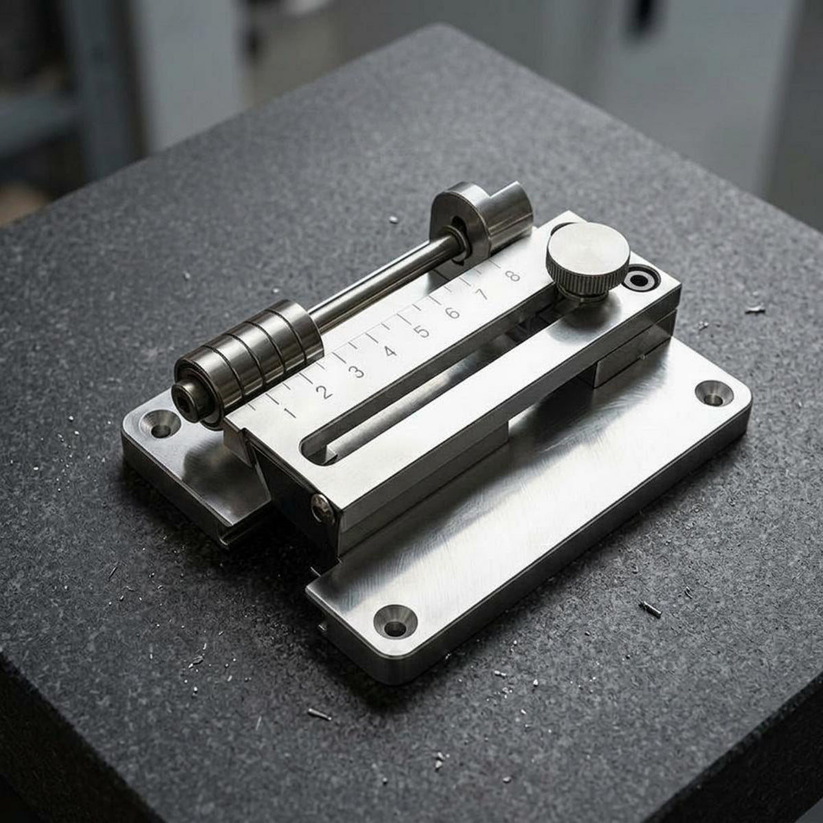 Manual Leather Cutting Tool Measurement Scale Bench Mounted Cutting Tool for Workbench