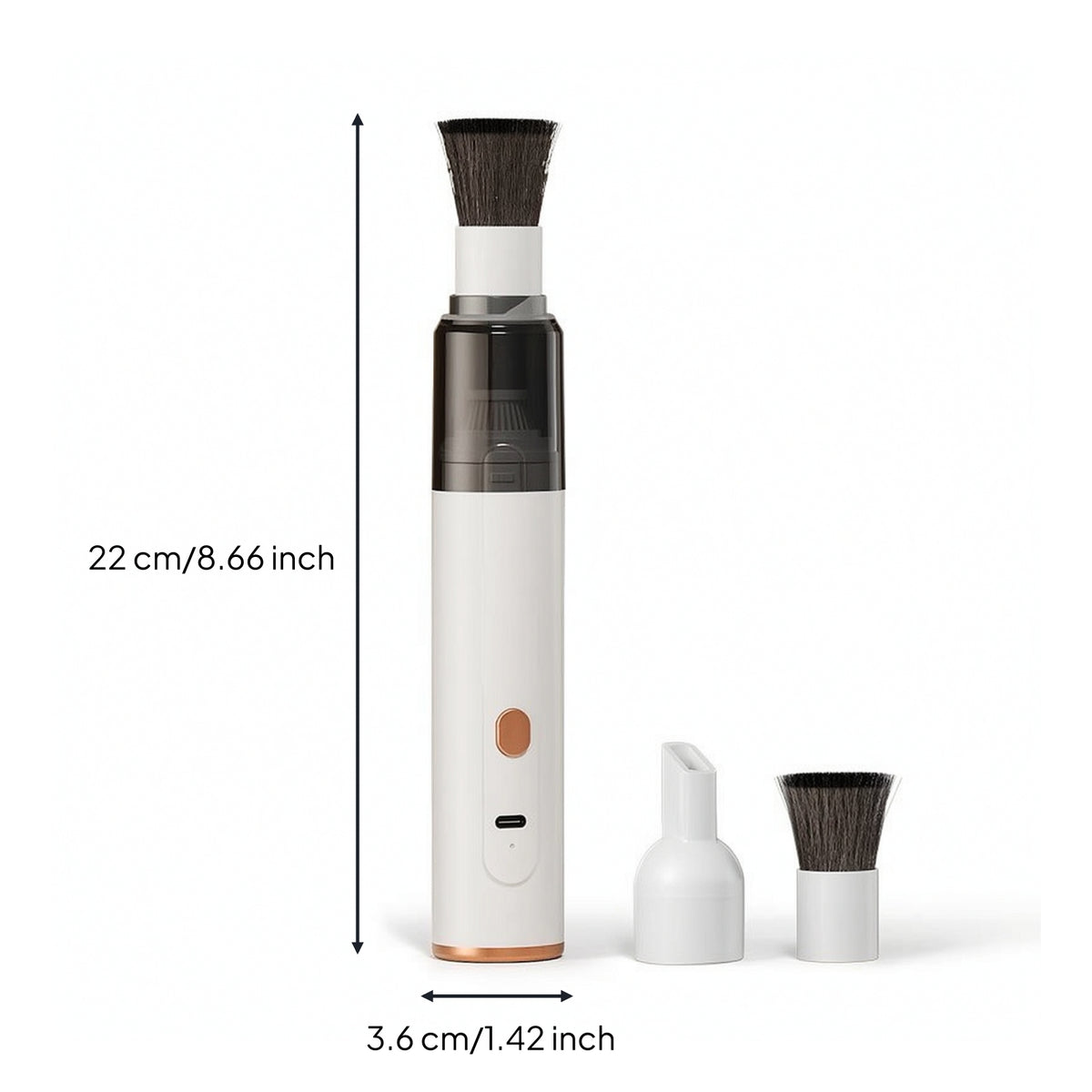 Mini Vacuum with Brush Attachment Lightweight Handheld Vacuum Cleaner for Baristas, Desk, Countertop