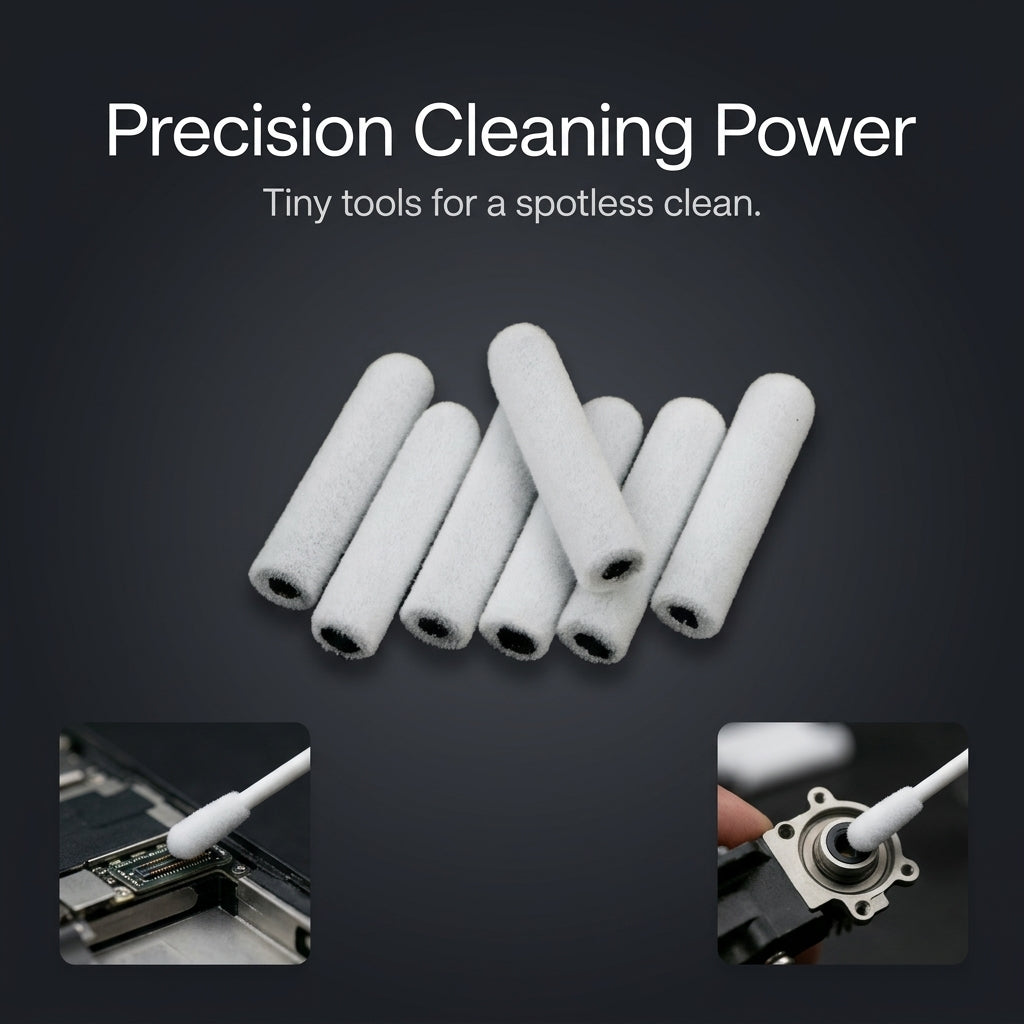 Foam Cleaning Swabs for Earbuds and Earphone Cleaning, Sponge Cleaning Sticks for Keyboard Cleaning Tools, Tips for and Electronics