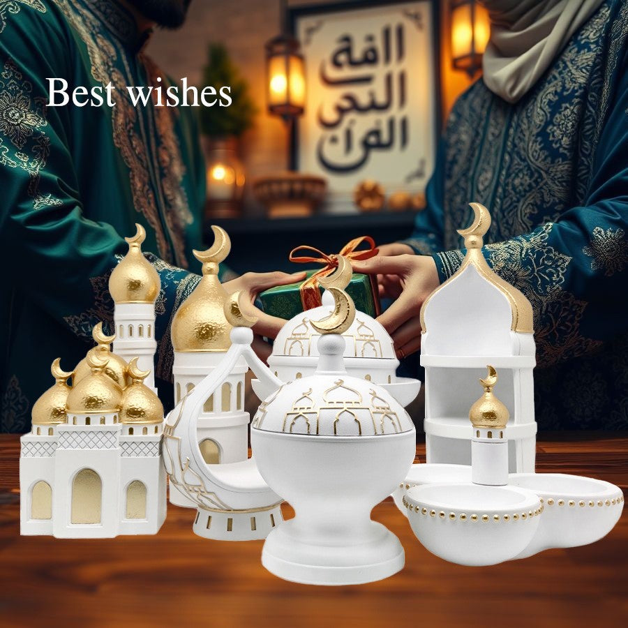Decorative Castle Figurine Middle Eastern House Ornament