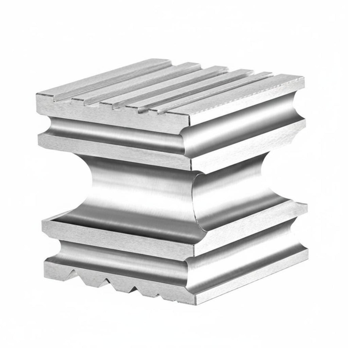Six-Sided Groove Block Smooth Polished Surface Bracelet Forming Block Metalwork Tool for Silversmiths, Jewelers