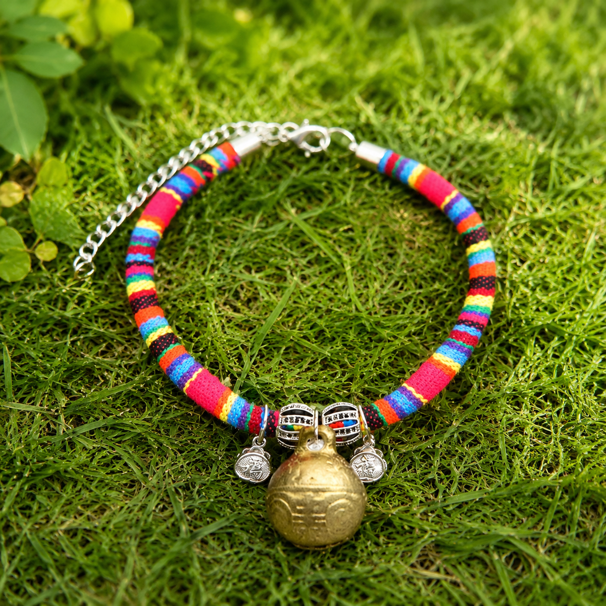 Dog for Frequent Walks, Small Dog with Chime, Adjustable Textile Pet Neck Accessory, Anti-Loss Decoration & Spare