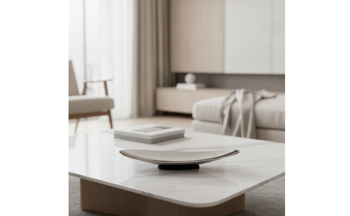 Stainless Steel Tray Mirror Finish Oval Serving Tray Reflective Oval Serving Platter for Coffee Table