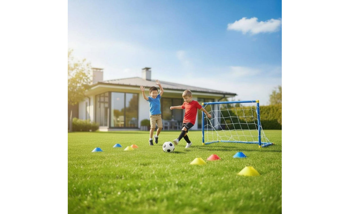 Soccer Goal with Ball Outdoor Soccer Goal with Net DIY Athletic Gear for Beginners