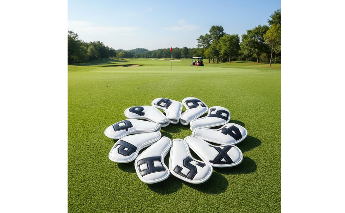 10 Pieces Numbered Sporting Iron Protectors Thick Padding Sporting Iron Headcover Set Universal Fit Club Headcovers Soft Lining