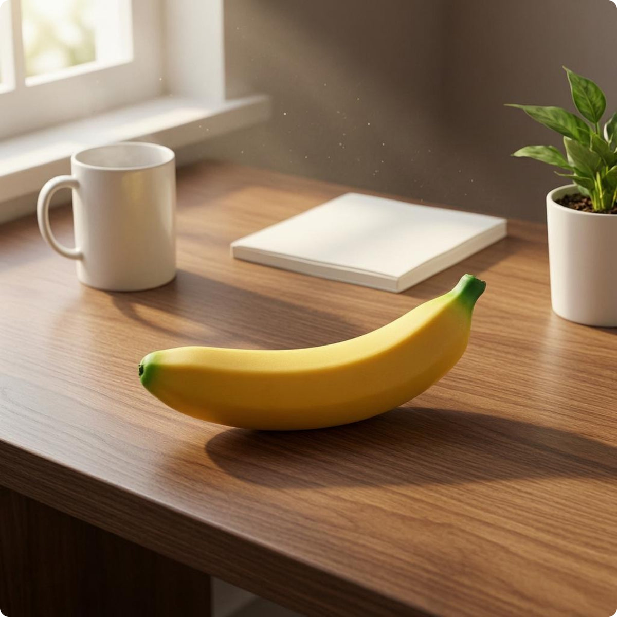 Banana Press Toy Green Tips Giant Banana Toy Novelty Item Realistic Design Non Material
