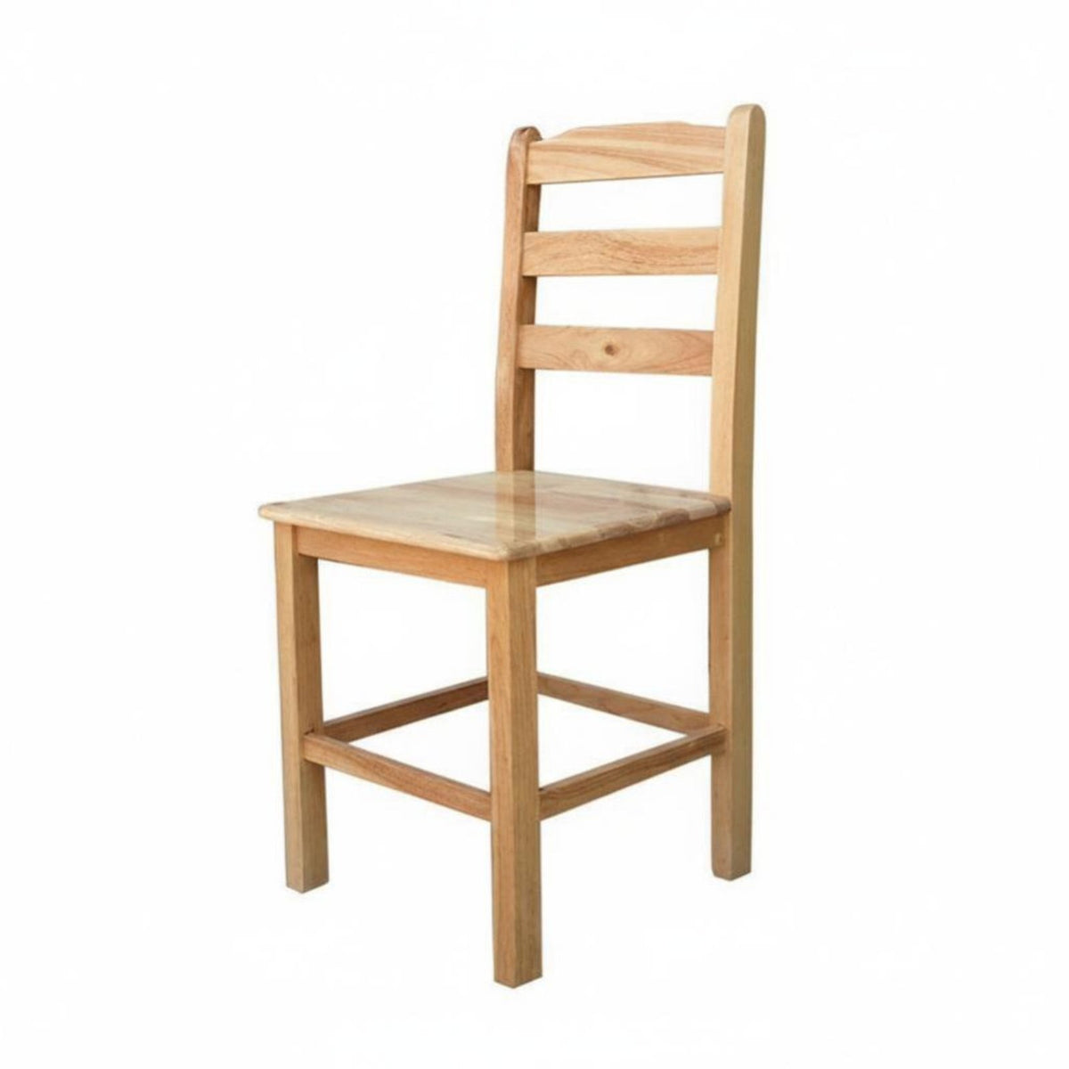Ladder Rear Chair Mortise and Tenon Joinery Wooden Seat Sturdy Construction Safeguarding Floor Glides for Students, Bedroom