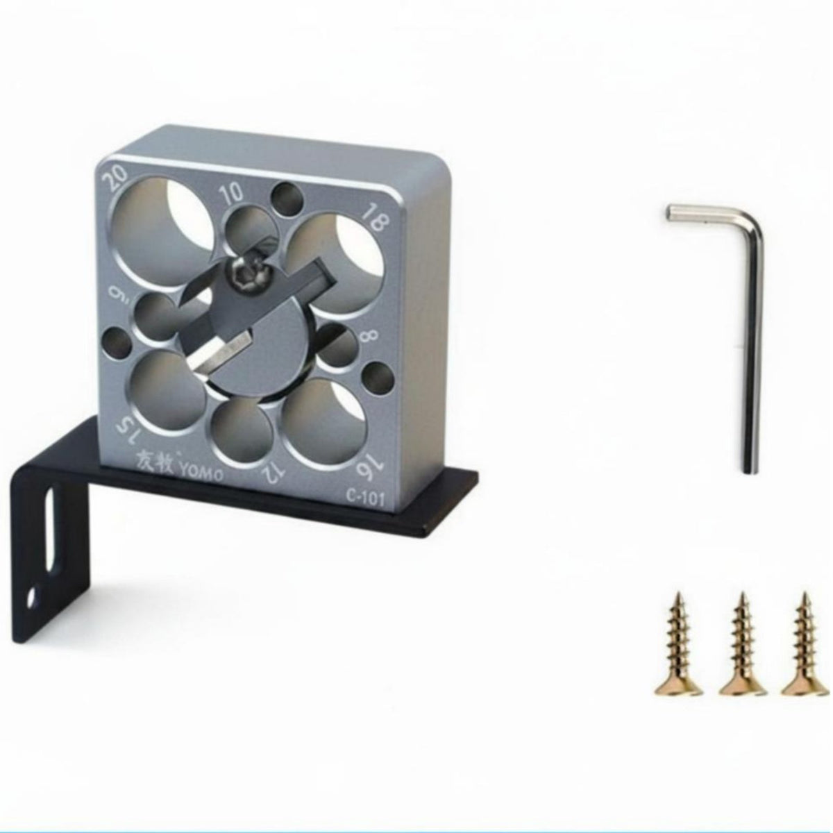 CNC Aluminum Alloy Adjustable Dowel Jig Anodized Surface Electric Drill Dowel Cutter Precision Machining Wood Rounder Easy to Use for Woodworkers, Carpenters, DIYers, Workshop, Woodworking
