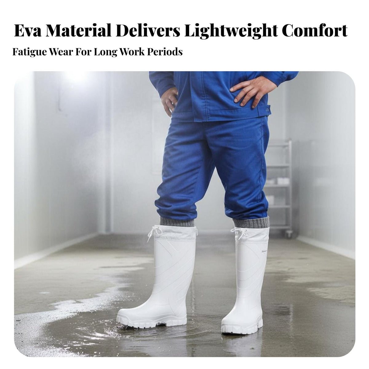 Tall-Top Insulated Boots Flexible in Cold Weather Non-Slip EVA Work Boots Lightweight Guarding Footwear for Fishermen, Workers, Outdoor, Farming