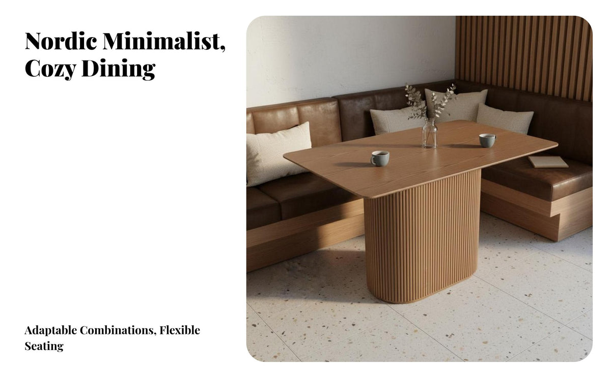 Upholstered Booth Sofa Modern Design Dining Booth Set Sturdy Construction Round Cafe Table Set for Business Owners, Milk Tea Shops, Restaurants