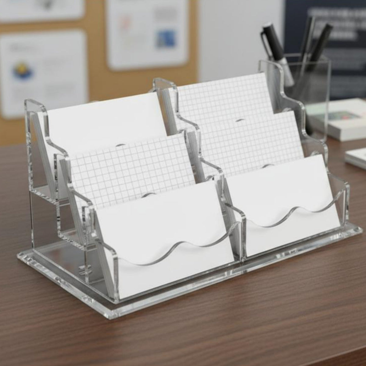 Acrylic Card Display Durable Thickened Stable Base for Office Lobby