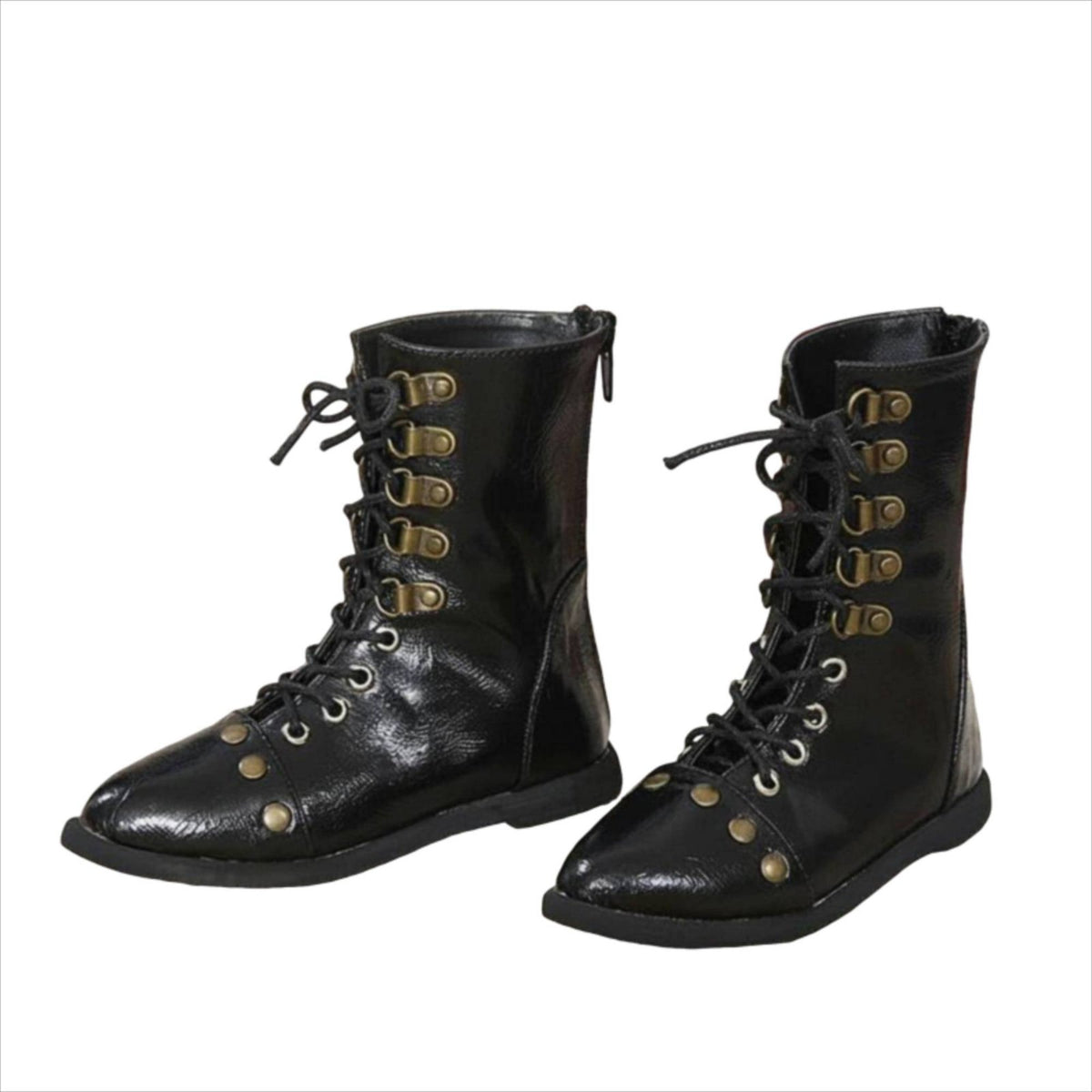 Dark Low-Cut Doll Boots Handmade Doll Boots Fine Details Miniature Footwear