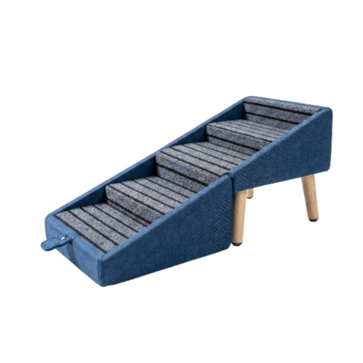 Upholstered Pet Stair Furniture Wooden Legpet Stair Legs Stairs Gentle Incline for Beside a Sofa