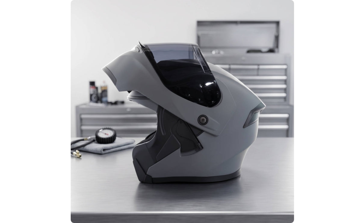 Matte Modular | Ventilated, Full Face Helmet with twin Visor, for City Commuting