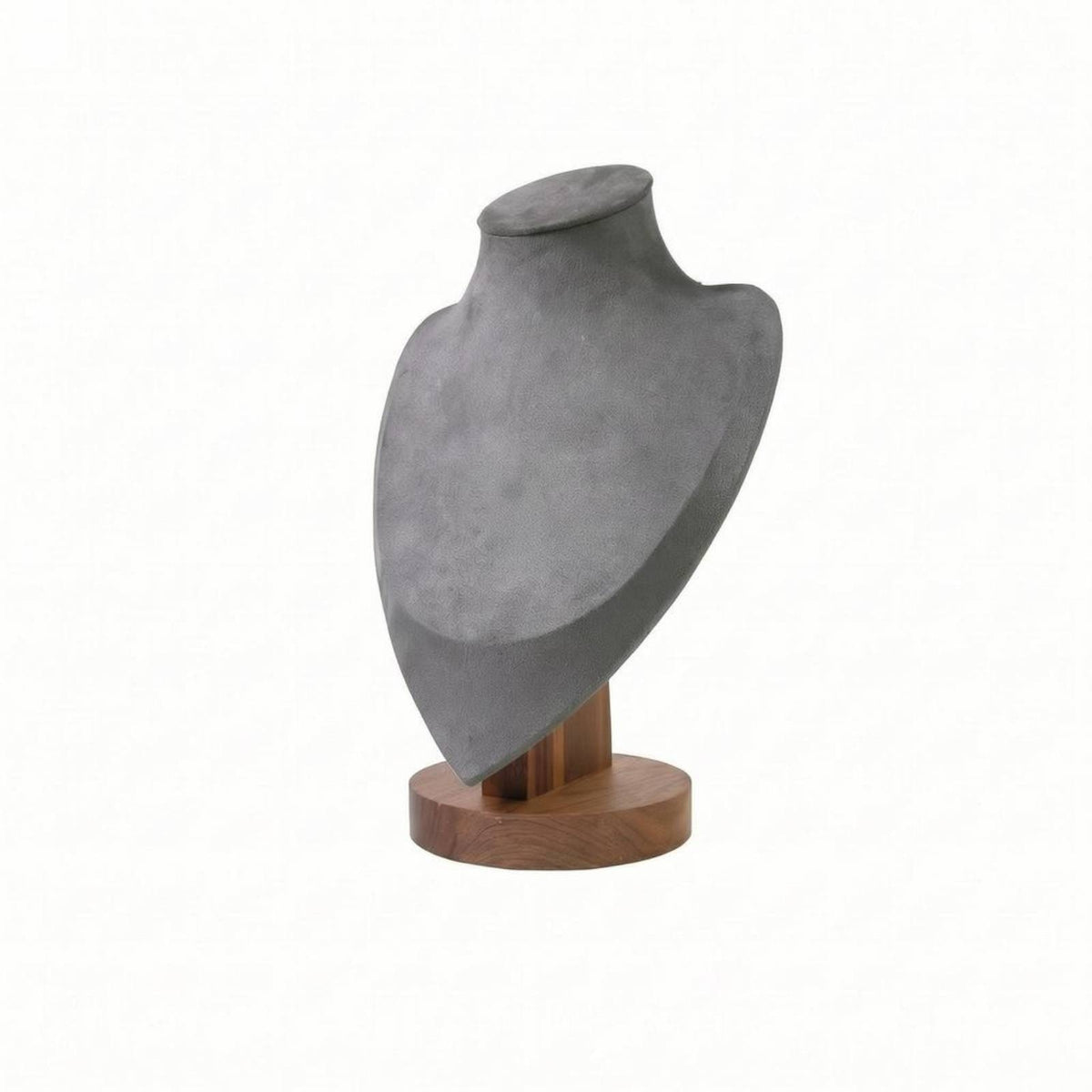 Torso-Shaped Necklace Display Bust Wooden Base Locket Display Bust