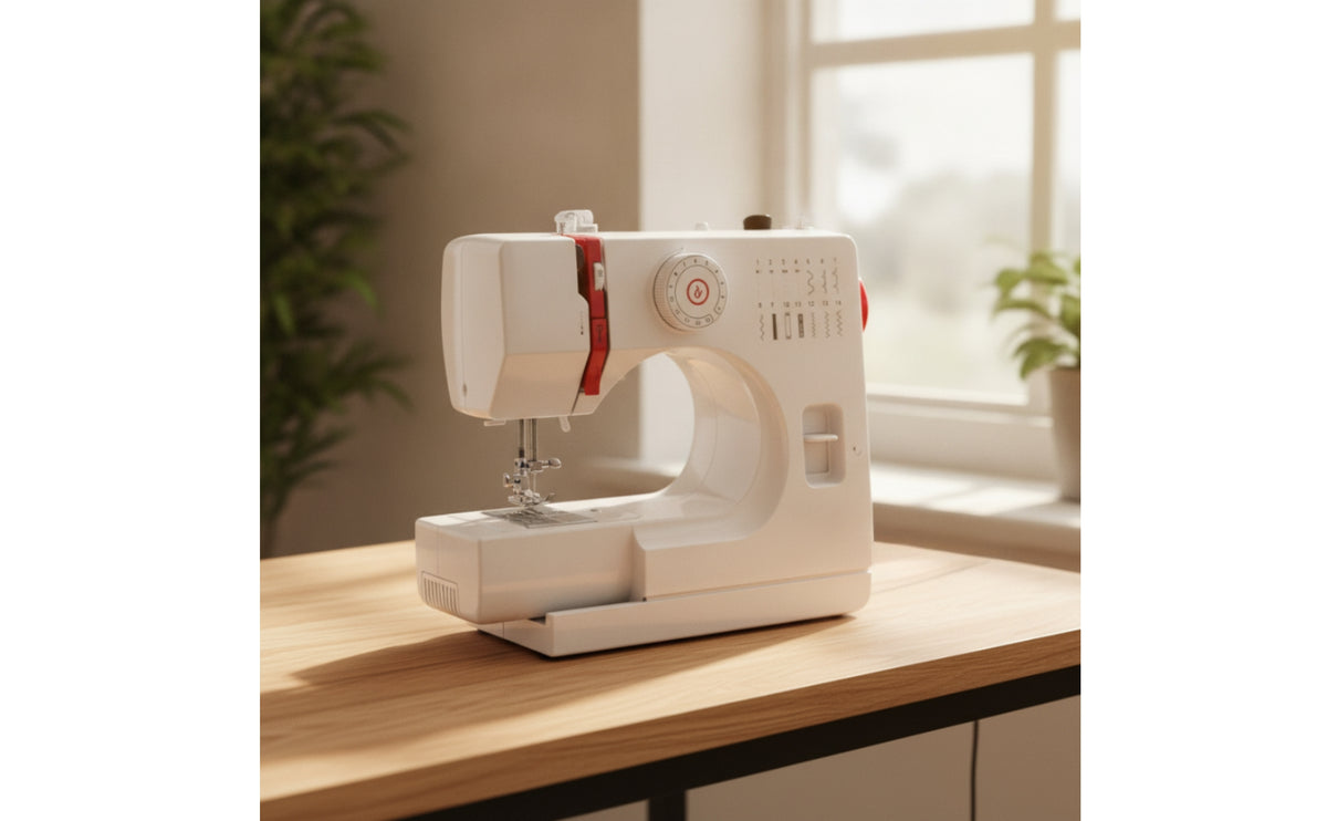 Sewing Machine with Extension Table Beginner-Friendly Electric Sewing Machine Compact Appliance for Beginners, Hobbyists, Craft Rooms, Apartments