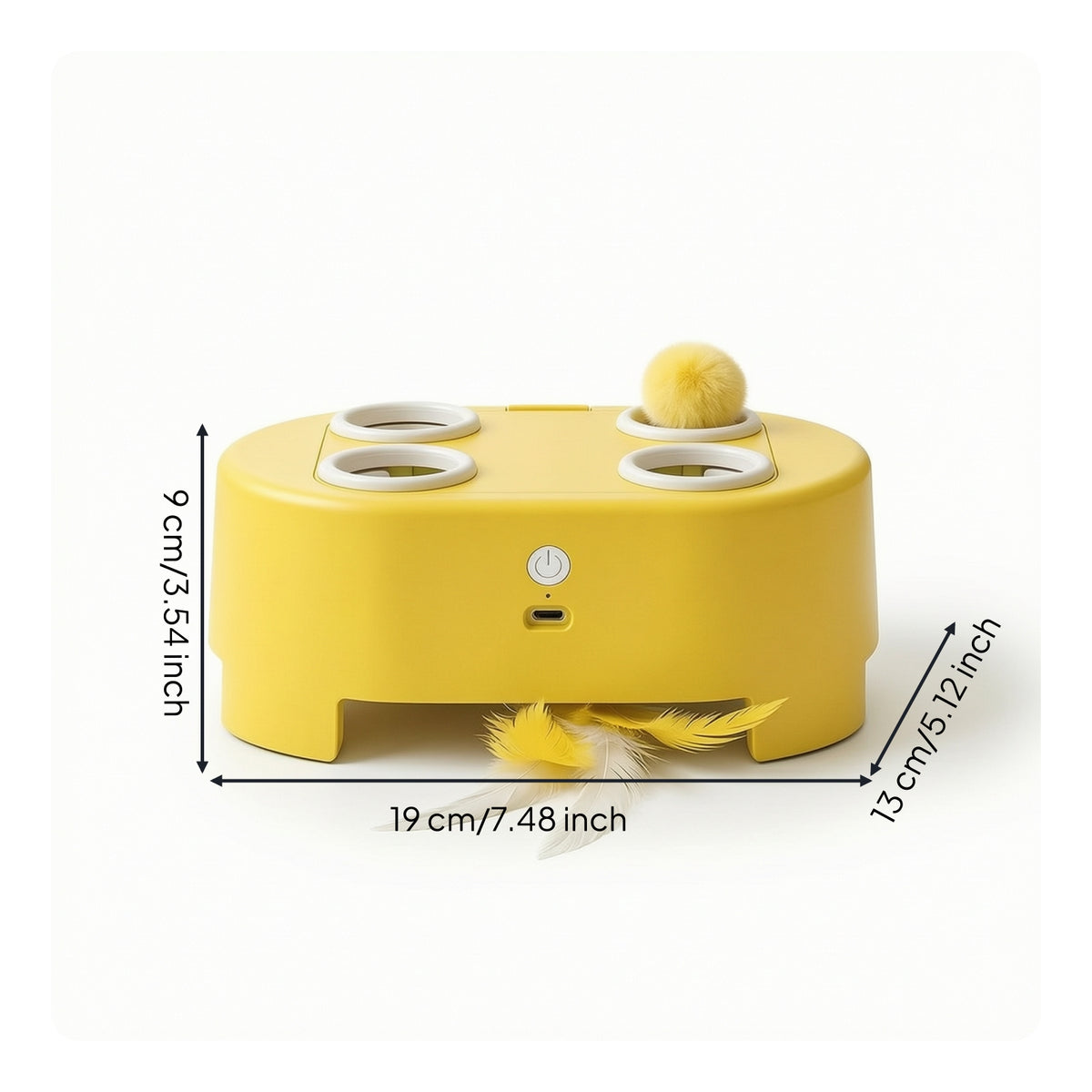 Cat Toy with Feather Teaser Solo Play Electric Cat Toy Pet for Cats, Kittens, Indoor