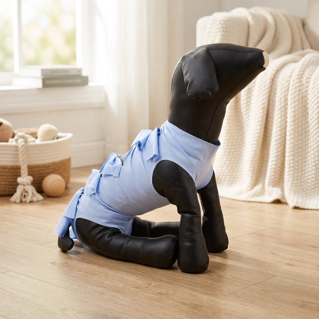 Cat Recovery Suit for Spay Surgery, Female Post Surgery Cat Wear with Tie Back, Sleeveless Four-Legged Design, Breathable Anti-Lick Protection